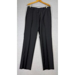 Gianni Versace Couture Mens Wool Plaid Dress Pants Grey IT 52 Fits 33x33